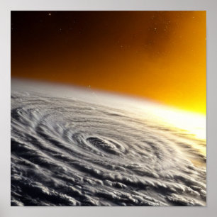 Hurrikan im Weltraumposter Poster