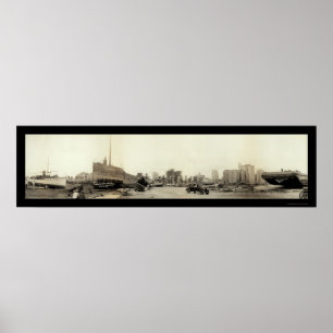 Hurrikan in Miami-Foto 1926 Poster