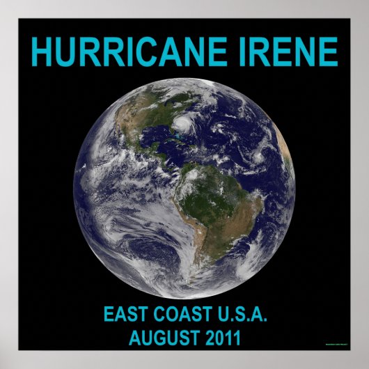 Hurrikan Irene 1,5 m Poster Print (Vorne)