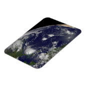 Hurrikan Irene bewegt sich durch die Bahamas. Magnet (Linke Seite)