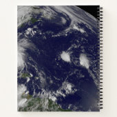 Hurrikan Irene bewegt sich durch die Bahamas. Notizblock (Rückseite)