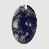 Hurrikan Irene bewegt sich durch die Bahamas. Ornament (Vorderseite)
