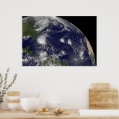 Hurrikan Irene bewegt sich durch die Bahamas. Poster (Küche)