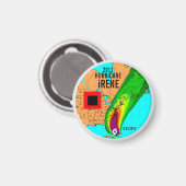 Hurrikan Irene Track Magnet 3 (Vorderseite/Rückseite)