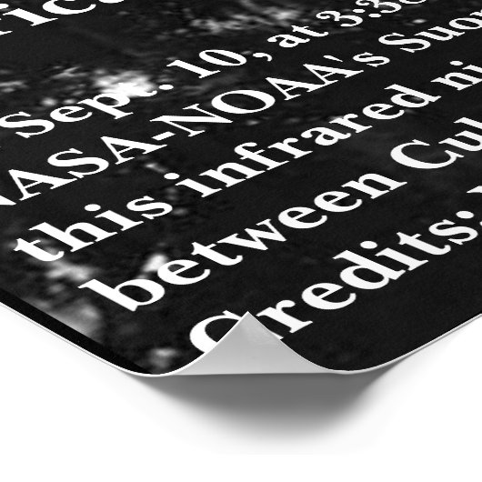 Hurrikan Irma Infrarot Satellite Image Poster (Ecke)