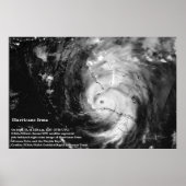 Hurrikan Irma Infrarot Satellite Image Poster (Vorne)