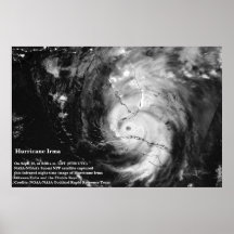 Hurrikan Irma Infrarot Satellite Image Poster