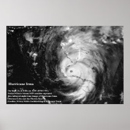 Hurrikan Irma Infrarot Satellite Image Poster