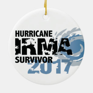 Hurrikan-Irma-Überlebender Florida 2017 Keramikornament