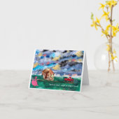 "Hurrikan Isaac" gefaltete Grußkarte Karte (Gelbe Blume)