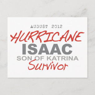 Hurrikan Isaac Survivor Postkarte