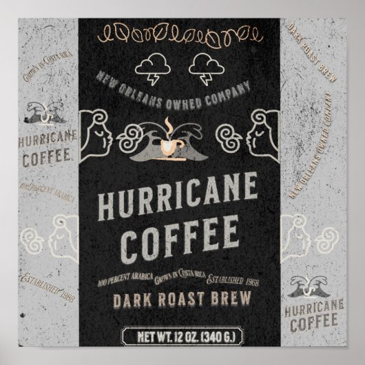 Hurrikan-Kaffee: Eine Mischung aus New Orleans Poster (Vorne)