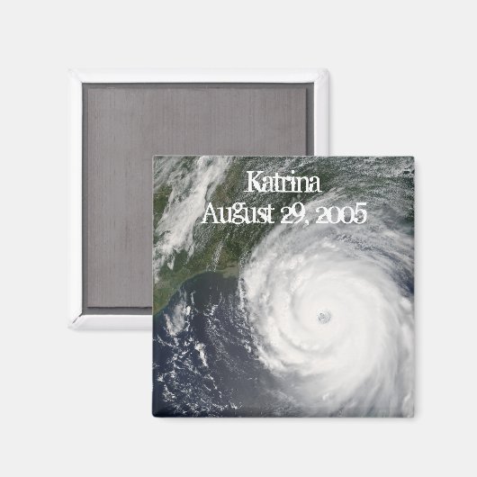 Hurrikan Katrina, Satellitenbild Magnet (Vorderseite/Rückseite)