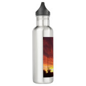 Hurrikan kommt bei Sonnenuntergang Edelstahlflasche (Links)