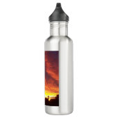 Hurrikan kommt bei Sonnenuntergang Edelstahlflasche (Rechts)