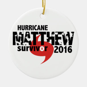 Hurrikan-Matthew-Überlebender im Oktober 2016 Keramikornament