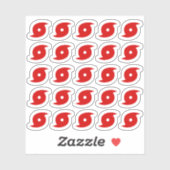 Hurrikan Meteorologie Wettervorhersage Erinnerung Aufkleber (Blatt)