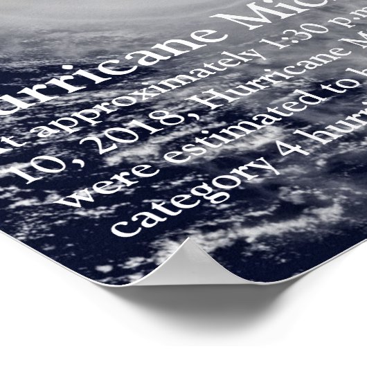 Hurrikan Michael Poster (Ecke)