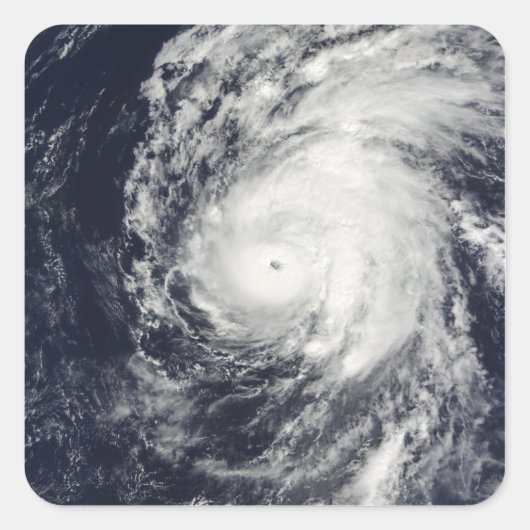 Hurrikan Neki westlich von Hawaii Quadratischer Aufkleber (Vorderseite)