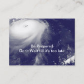 Hurrikan Protection Businesscards Visitenkarte (Rückseite)