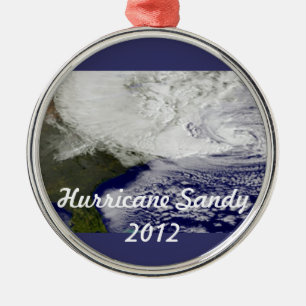 Hurrikan Sandy 2012 Ornament Aus Metall