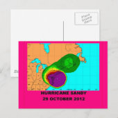 Hurrikan Sandy am 29. Oktober 2012 Postkarte (Vorne/Hinten)