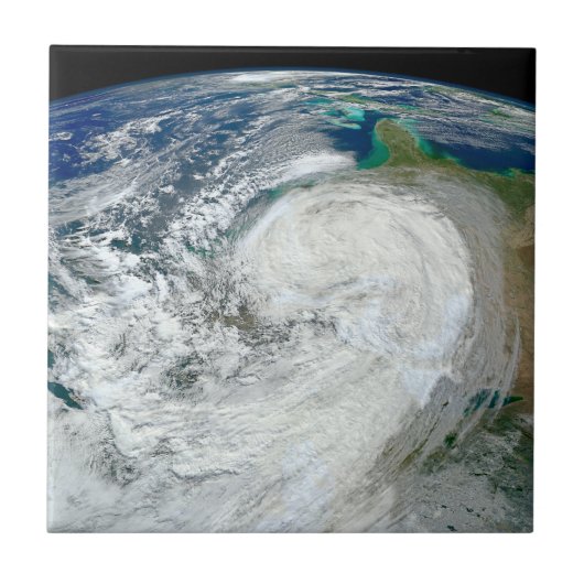 Hurrikan Sandy an der Ostküste der USA. 3 Fliese (Vorderseite)