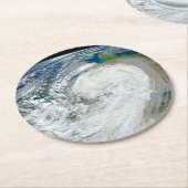 Hurrikan Sandy an der Ostküste der USA. 3 Runder Pappuntersetzer (Angewinkelt)