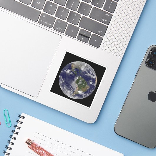 Hurrikan Sandy an der Ostküste der USA. Aufkleber (Laptop mit iPhone)