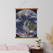 Hurrikan Sandy an der Ostküste der USA. Wandteppich Mit Holzrahmen (Schlafzimmer)