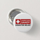 Hurrikan Sandy Button (Vorne & Hinten)