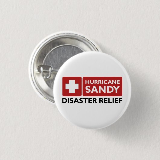 Hurrikan Sandy Button (Vorne & Hinten)