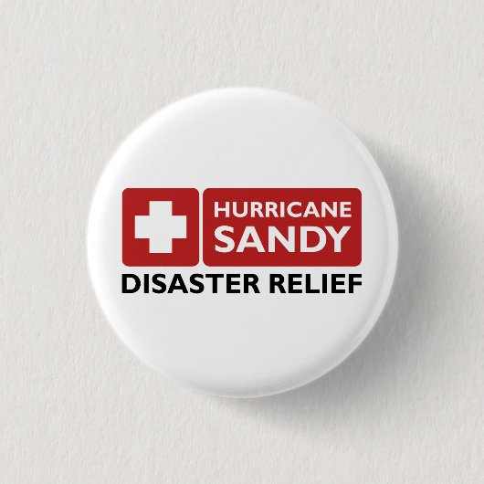 Hurrikan Sandy Button (Vorderseite)