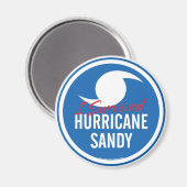 Hurrikan Sandy Magnet (Vorderseite/Rückseite)