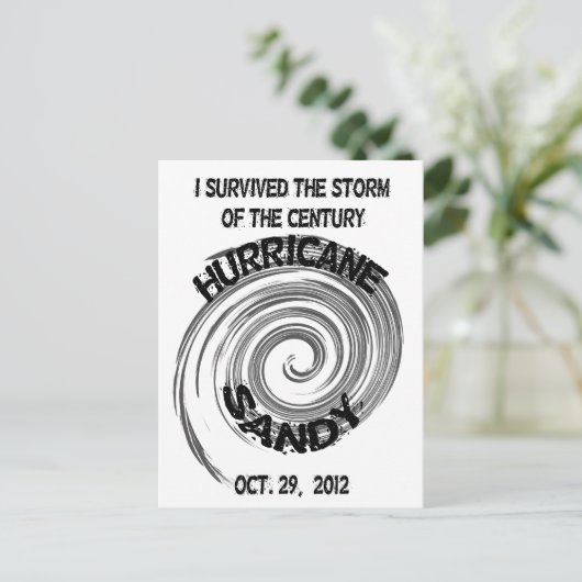 Hurrikan Sandy Postkarte (Stehend Vorderseite)