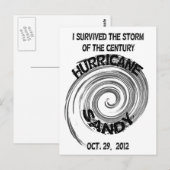 Hurrikan Sandy Postkarte (Vorne/Hinten)