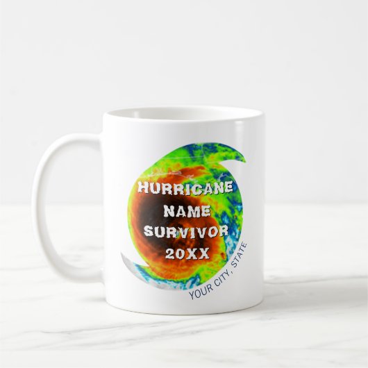 Hurrikan Survivor Personalisiert Kaffeetasse (Links)