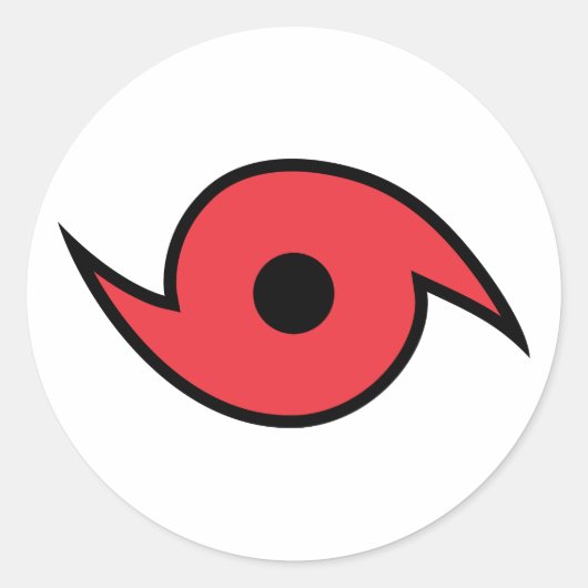 Hurrikan-Symbol Runder Aufkleber (Vorderseite)
