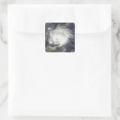 Hurrikan Tomas über den kleineren Antillen Quadratischer Aufkleber (Tasche)