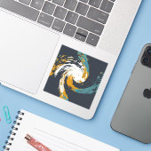 Hurrikan Twirl Aufkleber (Laptop mit iPhone)