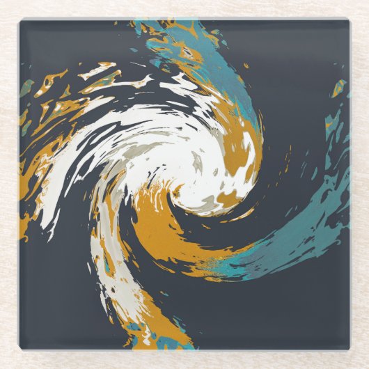 Hurrikan Twirl Glasuntersetzer (Vorderseite)