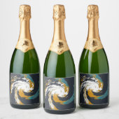 Hurrikan Twirl Schaumweinetikett (Flaschen)