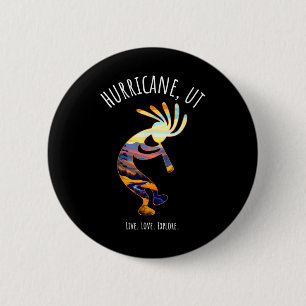 Hurrikan Utah Usa tanzt Kokopelli Design Button