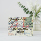 Hurrikan Utah Vintage Karte (Stehend Vorderseite)