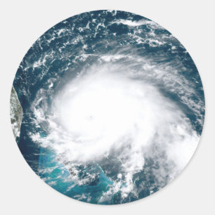 Hurrikan vor der Küste Floridas Runder Aufkleber