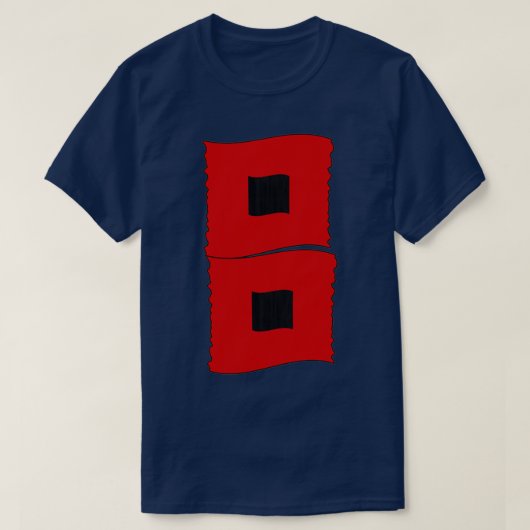Hurrikan-Warnflaggen Sturmflags T-Shirt (Design vorne)