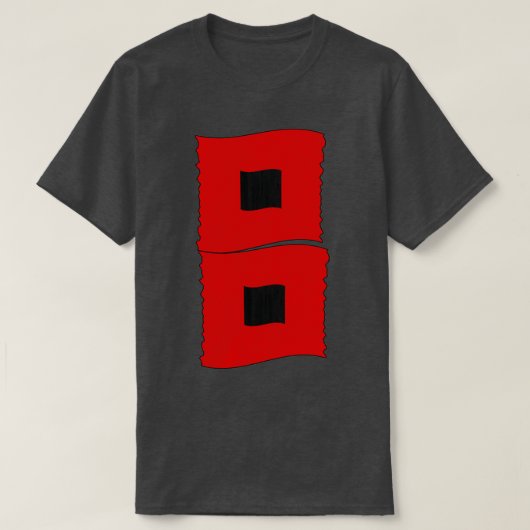 Hurrikan-Warnflaggen Sturmflags T-Shirt (Design vorne)