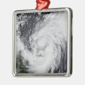 Hurrikan Wilma im Atlantik und in der Karibik Silbernes Ornament (Links)