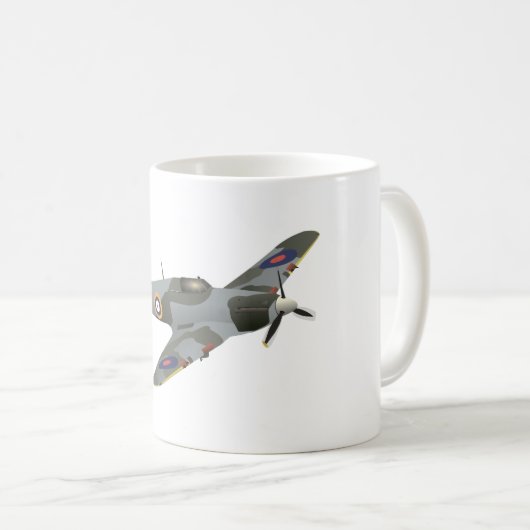 Hurrikan WW2-Kämpfer Kaffeetasse (VorderseiteRechts)
