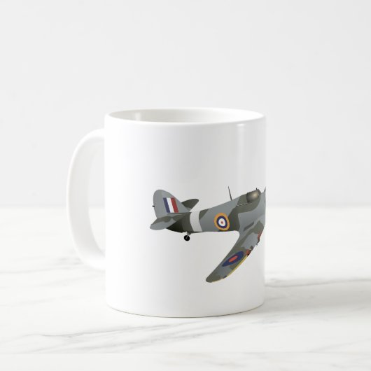 Hurrikan WW2-Kämpfer Kaffeetasse (Vorderseite Links)